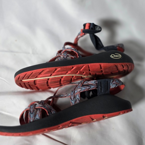 Chaco ZX2 Classic Women's Sandals Size 8 Aztec Comfort Coral Blue Pattern - Picture 7 of 10